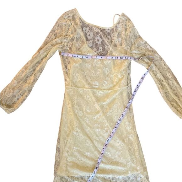 Open Edit Sheer Lace Long Sleeve Maxi Dress Size S NWOT - Picture 7 of 8